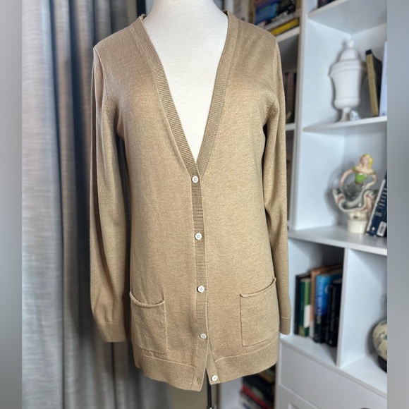 GAP Sweaters - GAP Women's Beige Wool Blend Button-Up Cardigan